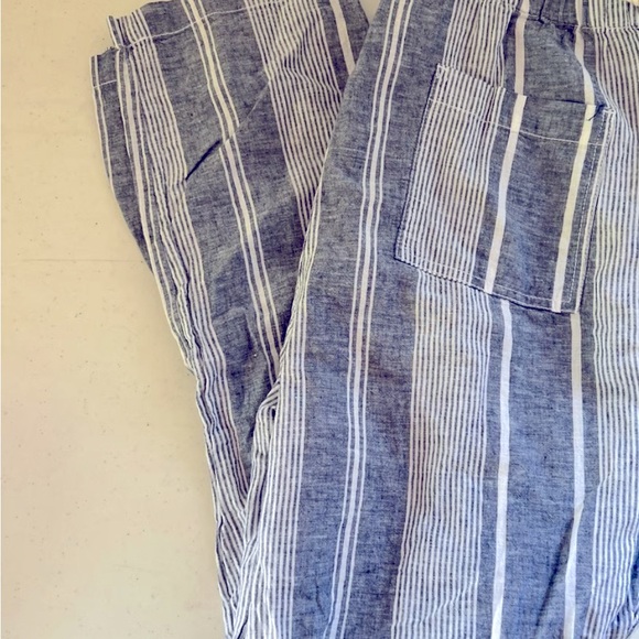 Sigrid Olsen striped cotton and linen pant size Large - Picture 2 of 7